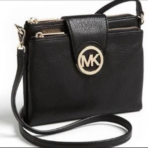 Michael Kors Fulton Leather Crossbody Habdbag
